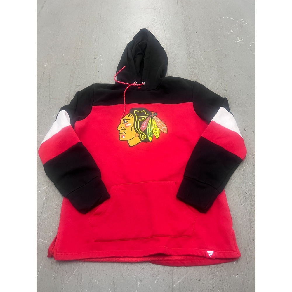 Fanatics Chicago Blackhawks Hockey Hoodie Women's Large Red Kangaroo Pockets